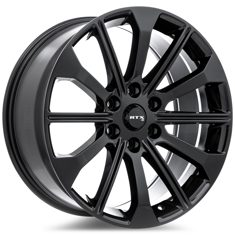 RTX Wheels - FD-02 - Black - Gloss Black - 18" x 9", 30 Offset, 6x135 (Bolt pattern), 87.10mm HUB