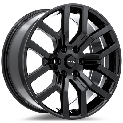 RTX Wheels - FD-01 - Black - Gloss Black - 17" x 8.5", 30 Offset, 6x135 (Bolt pattern), 87.1mm HUB