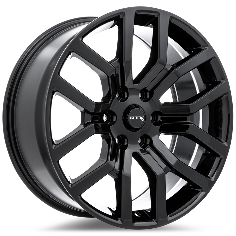 RTX Wheels - FD-01 - Black - Gloss Black - 20" x 9", 30 Offset, 6x135 (Bolt pattern), 87.10mm HUB