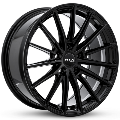 RTX Wheels - FF15 - Black - Gloss Black - 20" x 8.5", 40 Offset, 5x114.3 (Bolt Pattern), 73.1mm HUB
