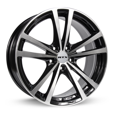 RTX Wheels - Force - Black - Black Machined - 15" x 6.5", 42 Offset, 4x100 (Bolt Pattern), 73.1mm HUB