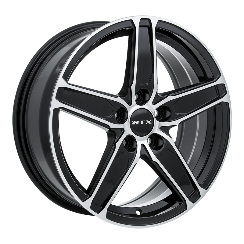RTX Wheels - Frost - Black - Black Machined - 17" x 7", 42 Offset, 5x114.3 (Bolt Pattern), 67.1mm HUB