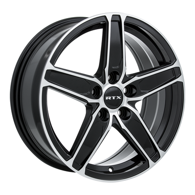 RTX Wheels - Frost - Black - Black Machined - 16" x 6.5", 42 Offset, 5x114.3 (Bolt Pattern), 67.1mm HUB