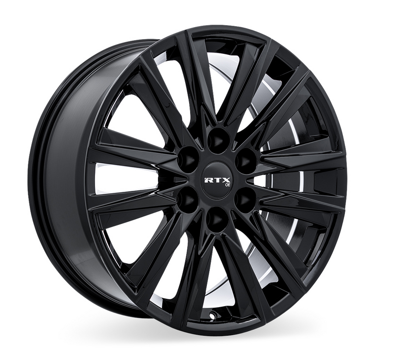 RTX Wheels - GM-01 - Black - Gloss Black - 22" x 9", 25 Offset, 6x139.7 (Bolt pattern), 78.1mm HUB