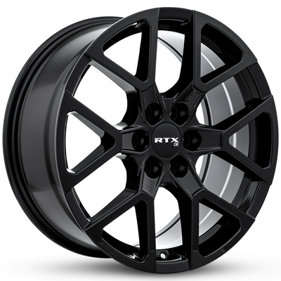 RTX Wheels - GM-02 - Black - Gloss Black - 20" x 8.5", 35 Offset, 6x120 (Bolt pattern), 67.1mm HUB