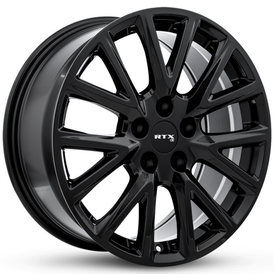 RTX Wheels - GM-06 - Black - Gloss Black - 18" x 8", 35 Offset, 5x120 (Bolt pattern), 67.10mm HUB