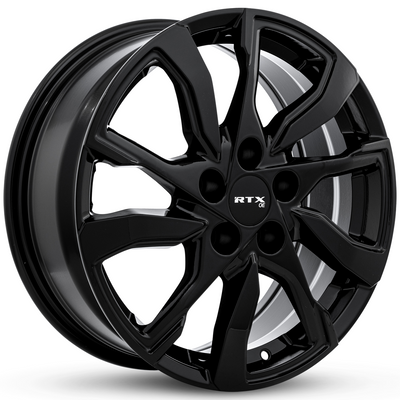 RTX Wheels - GM-07 - Black - Gloss Black - 18" x 7", 42 Offset, 5x115 (Bolt pattern), 70.30mm HUB
