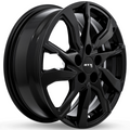 RTX Wheels - GM-07 - Black - Gloss Black - 18" x 7", 42 Offset, 5x115 (Bolt pattern), 70.30mm HUB