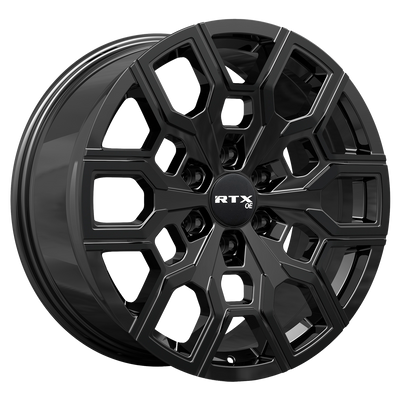 RTX Wheels - GM08 - Black - Gloss Black - 20" x 9", 20 Offset, 6x139.7 (Bolt pattern), 78.10mm HUB