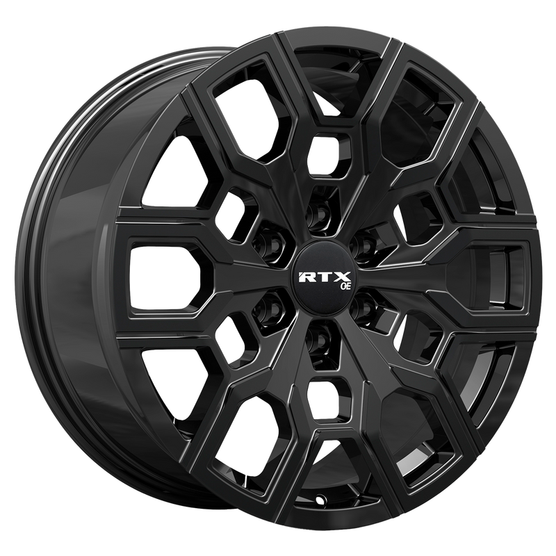 RTX Wheels - GM08 - Black - Gloss Black - 20" x 9", 20 Offset, 6x139.7 (Bolt pattern), 78.10mm HUB