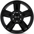 RTX Wheels - Glacier - Black - Satin Black - 20" x 8.5", 15 Offset, 5x139.7 (Bolt Pattern), 78.1mm HUB