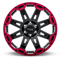 RTX Wheels - Gobi - Black - Gloss Black with Red Lip - 18" x 9", 10 Offset, 6x139.7 (Bolt Pattern), 78.1mm HUB
