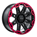 RTX Wheels - Gobi - Black - Gloss Black with Red Lip - 18" x 9", 10 Offset, 6x139.7 (Bolt Pattern), 78.1mm HUB