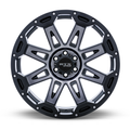 RTX Wheels - Gobi - Black - Satin Black with Satin Grey Spokes - 20" x 9", 0 Offset, 6x135 (Bolt Pattern), 87.1mm HUB