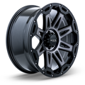 RTX Wheels - Gobi - Black - Satin Black with Satin Grey Spokes - 20" x 9", 0 Offset, 6x135 (Bolt Pattern), 87.1mm HUB