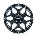 RTX Wheels - Goliath - Black - Satin Black with Milled Rivets - 18" x 9", 0 Offset, 6x139.7 (Bolt pattern), 106.1mm HUB