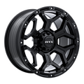 RTX Wheels - Goliath - Black - Satin Black with Milled Rivets - 17" x 9", -15 Offset, 5x127 (Bolt pattern), 71.5mm HUB