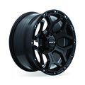 RTX Wheels - Goliath - Black - Satin Black with Milled Rivets - 17" x 9", 0 Offset, 6x139.7 (Bolt pattern), 106.1mm HUB