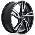 RTX Wheels - Gothenburg - Black - Gloss Black Machined - 20" x 8", 45 Offset, 5x108 (Bolt Pattern), 63.4mm HUB
