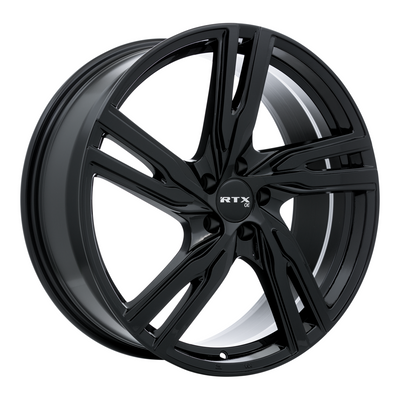 RTX Wheels - Gothenburg - Black - Gloss Black - 20" x 8", 45 Offset, 5x108 (Bolt Pattern), 63.4mm HUB