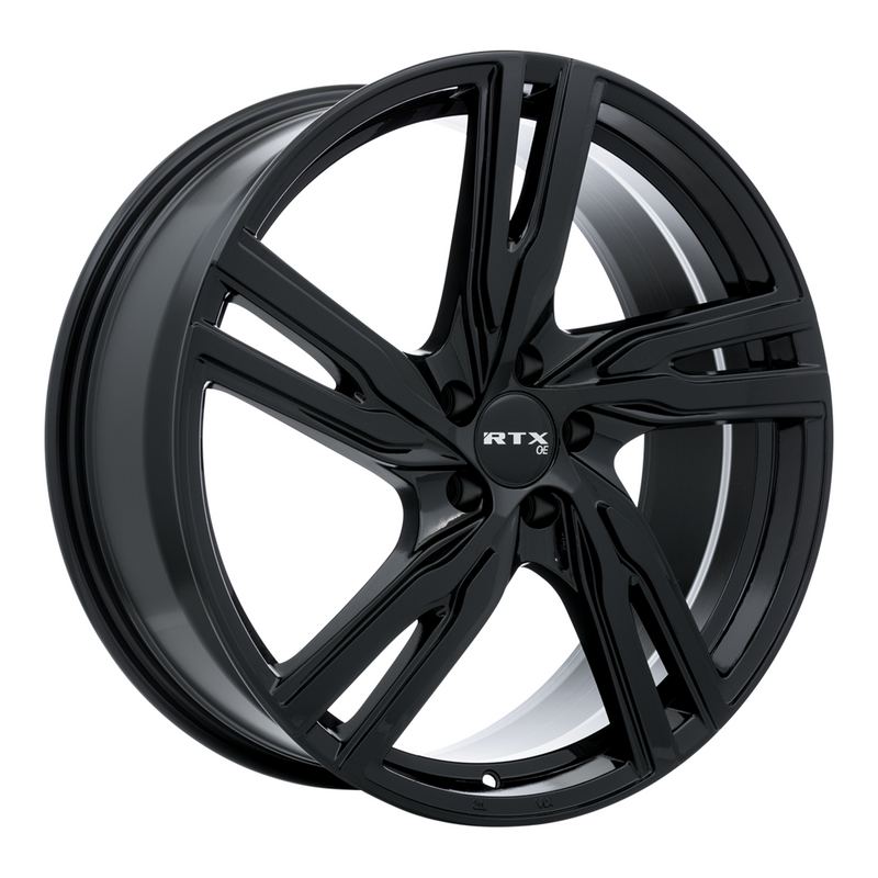 RTX Wheels - Gothenburg - Black - Gloss Black - 20" x 8", 45 Offset, 5x108 (Bolt Pattern), 63.4mm HUB