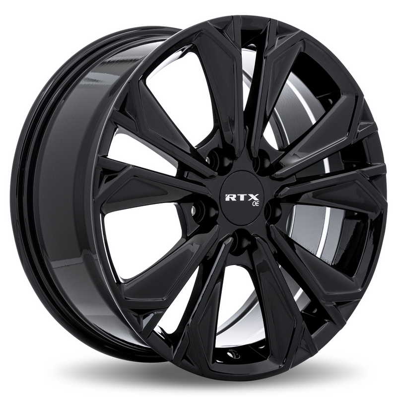 RTX Wheels - HD-01 - Black - Gloss Black - 19" x 7.5", 45 Offset, 5x114.3 (Bolt pattern), 64.10mm HUB