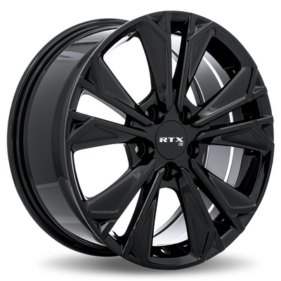 RTX Wheels - HD-01 - Black - Gloss Black - 17" x 7.5", 45 Offset, 5x114.3 (Bolt pattern), 64.10mm HUB