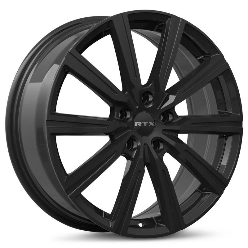 RTX Wheels - Hanoi - Black - Gloss Black - 19" x 7.5", 50 Offset, 5x120 (Bolt pattern), 74.10mm HUB