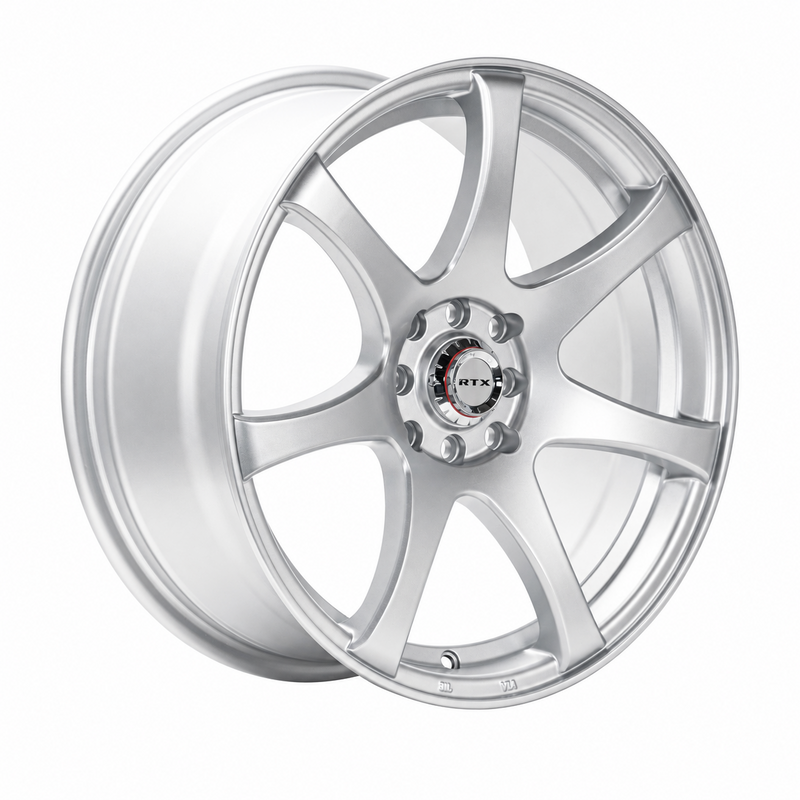 RTX Wheels - Ink - Silver - Satin Silver - 17" x 7.5", 42 Offset, 4x100, 114.3 (Bolt Pattern), 73.1mm HUB