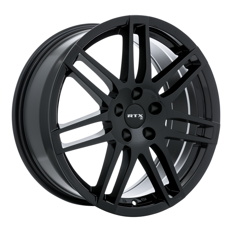 RTX Wheels - Ingolstadt - Black - Gloss Black - 18" x 8", 35 Offset, 5x112 (Bolt Pattern), 66.6mm HUB