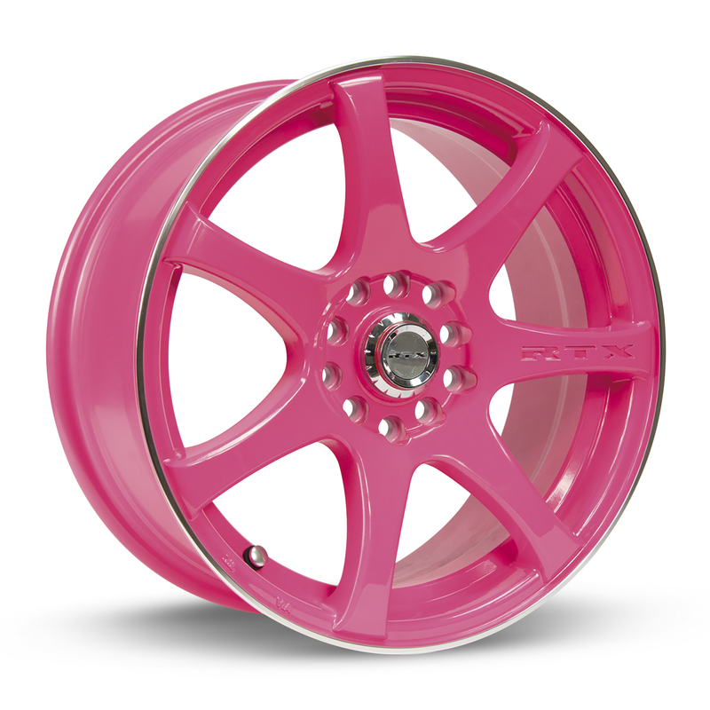 RTX Wheels - Ink - Diva (Pink Machined) - 16" x 7", 42 Offset, 5x105/114.3 (Bolt Pattern), 73.1mm HUB