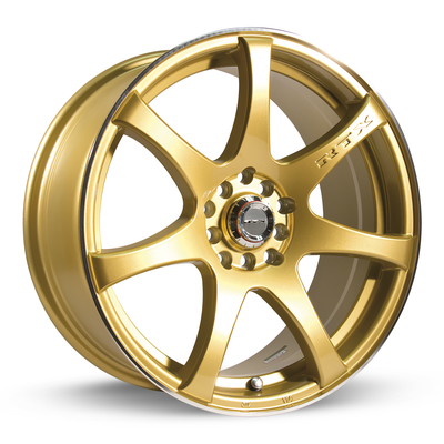 RTX Wheels - Ink - Gold - Gold Machined - 15" x 6.5", 40 Offset, 4x100/114.3 (Bolt Pattern), 73.1mm HUB