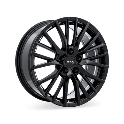 RTX Wheels - Kyo - Black - Gloss Black - 19" x 8", 35 Offset, 5x114.3 (Bolt pattern), 60.10mm HUB