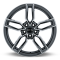 RTX Wheels - Kempten - Black - Satin Black with Machined Face - 19" x 8", 35 Offset, 5x112 (Bolt Pattern), 66.6mm HUB