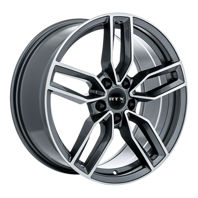 RTX Wheels - Kempten - Black - Satin Black with Machined Face - 19" x 8", 35 Offset, 5x112 (Bolt Pattern), 66.6mm HUB
