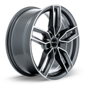 RTX Wheels - Kempten - Black - Satin Black with Machined Face - 19" x 8", 35 Offset, 5x112 (Bolt Pattern), 66.6mm HUB
