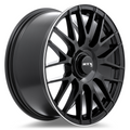 RTX Wheels - MB-01 - Black - Gloss Black with Machined Lip - 19" x 8.5", 38 Offset, 5x112 (Bolt pattern), 66.60mm HUB