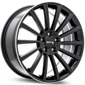 RTX Wheels - MB-02 - Black - Gloss Black with Machined Lip - 19" x 8", 38 Offset, 5x112 (Bolt pattern), 66.60mm HUB
