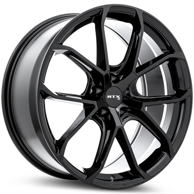 RTX Wheels - MC-01 - Black - Gloss Black - 21" x 9.5", 45 Offset, 5x130 (Bolt pattern), 71.5mm HUB