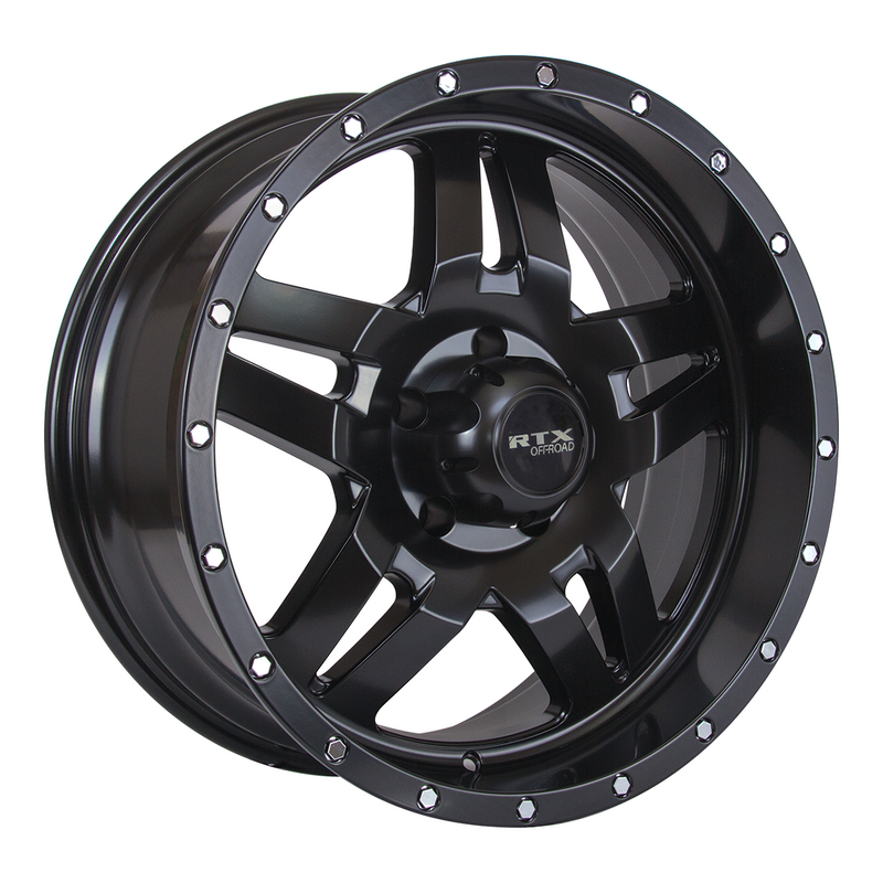 RTX Wheels - Mesa - Black - Satin Black - 17" x 9", 0 Offset, 5x139.7 (Bolt Pattern), 78.1mm HUB