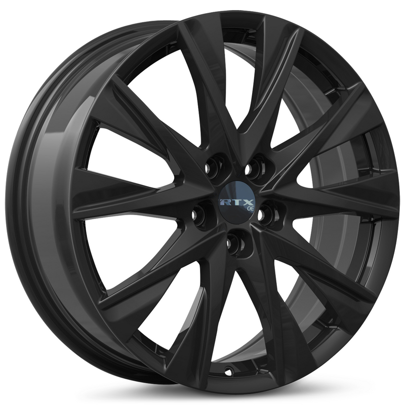 RTX Wheels - MZ-02 - Black - Gloss Black - 19" x 7", 45 Offset, 5x114.3 (Bolt pattern), 67.10mm HUB