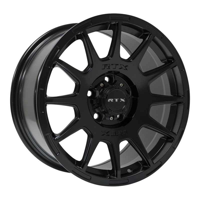 RTX Wheels - Mini Baja - Black - Satin Black - 17" x 8.5", 38 Offset, 5x108 (Bolt Pattern), 63.4mm HUB