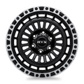 RTX Wheels - Moab - Black - Gloss Black Machined Lip - 17" x 9", 0 Offset, 6x139.7 (Bolt pattern), 106.1mm HUB