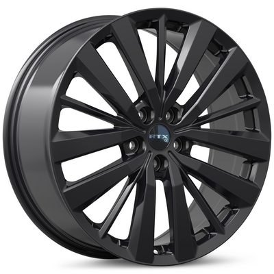 RTX Wheels - NI02 - Black - Gloss Black - 19" x 8", 35 Offset, 5x114.3 (Bolt pattern), 66.10mm HUB