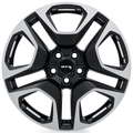 RTX Wheels - Osaka - Black - Satin Black Machined - 18" x 7", 35 Offset, 5x114.3 (Bolt Pattern), 60.1mm HUB