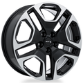 RTX Wheels - Osaka - Black - Satin Black Machined - 18" x 7", 35 Offset, 5x114.3 (Bolt Pattern), 60.1mm HUB