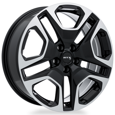 RTX Wheels - Osaka - Black - Satin Black Machined - 18" x 7", 35 Offset, 5x114.3 (Bolt Pattern), 60.1mm HUB