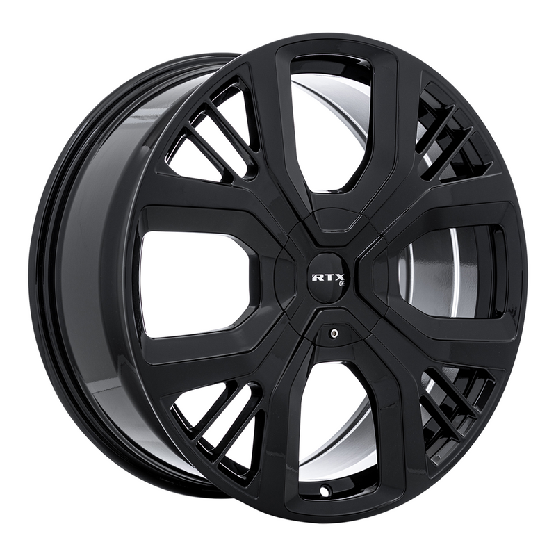RTX Wheels - PS-01 - Black - Gloss Black - 19" x 8", 45 Offset, 5x108 (Bolt pattern), 63.4mm HUB
