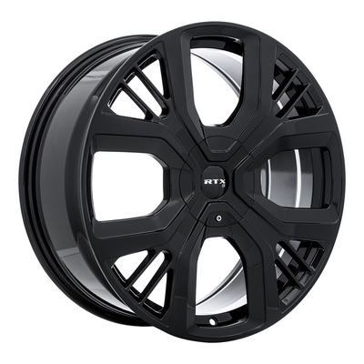 RTX Wheels - PS-01 - Black - Gloss Black - 20" x 8", 45 Offset, 5x108 (Bolt pattern), 63.4mm HUB