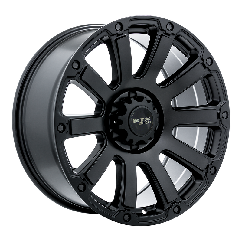 RTX Wheels - Panzer - Black - Satin Black Machined Dark Grey - 20" x 9", 0 Offset, 6x135 (Bolt Pattern), 87.1mm HUB
